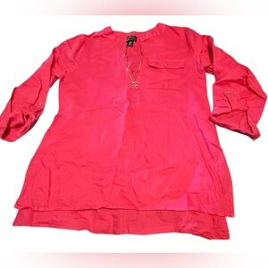 Women's jones New York Pink Split-Neck Tunic Top